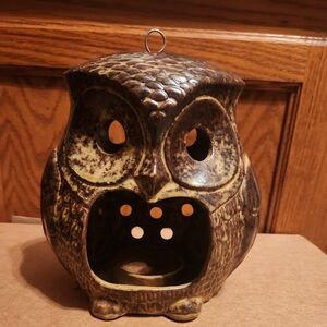 Vintage Ceramic Owl Candle Holder